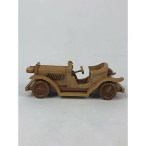 Wood Car Model T For Display 10.5 Inches Long